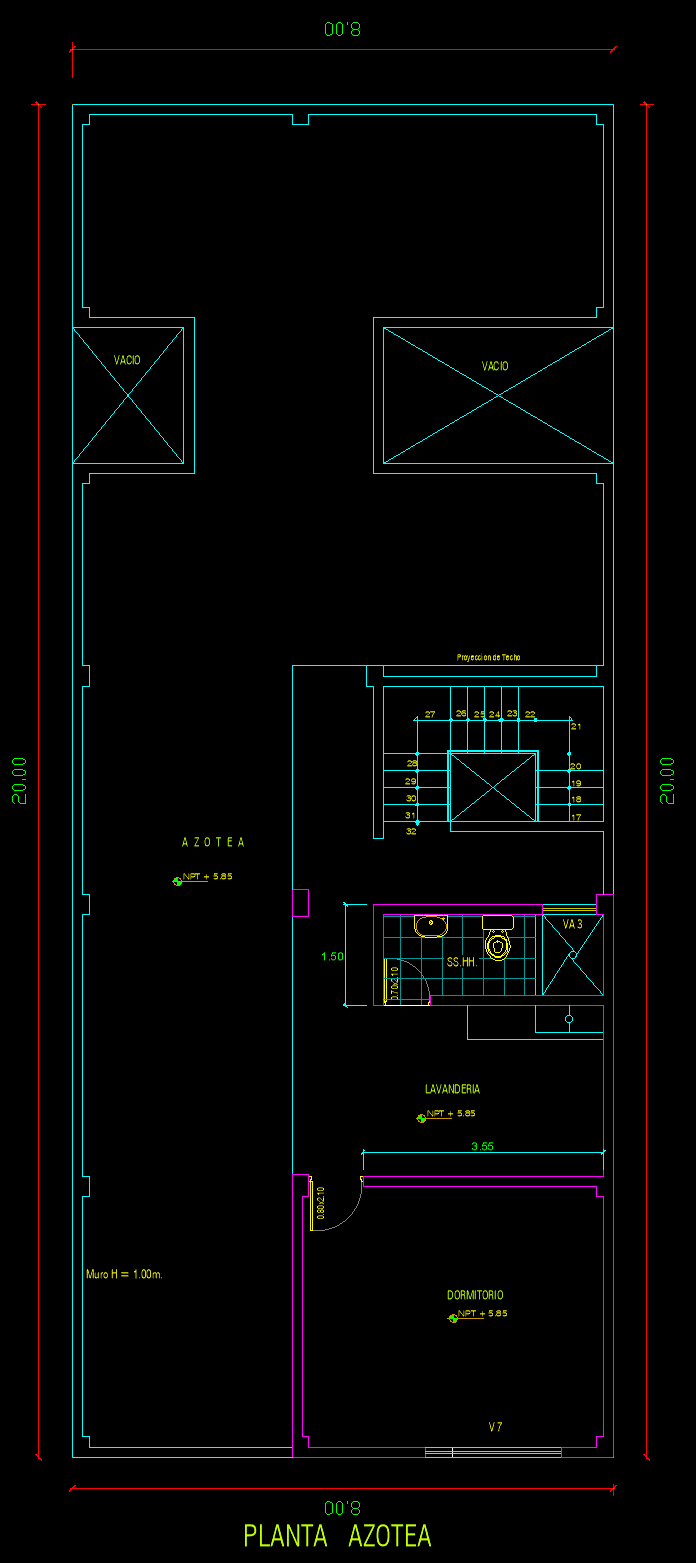 PLANOS MODELO 014_VIV-COMERCIO 8mx20m (3 pisos) - Imagen 4