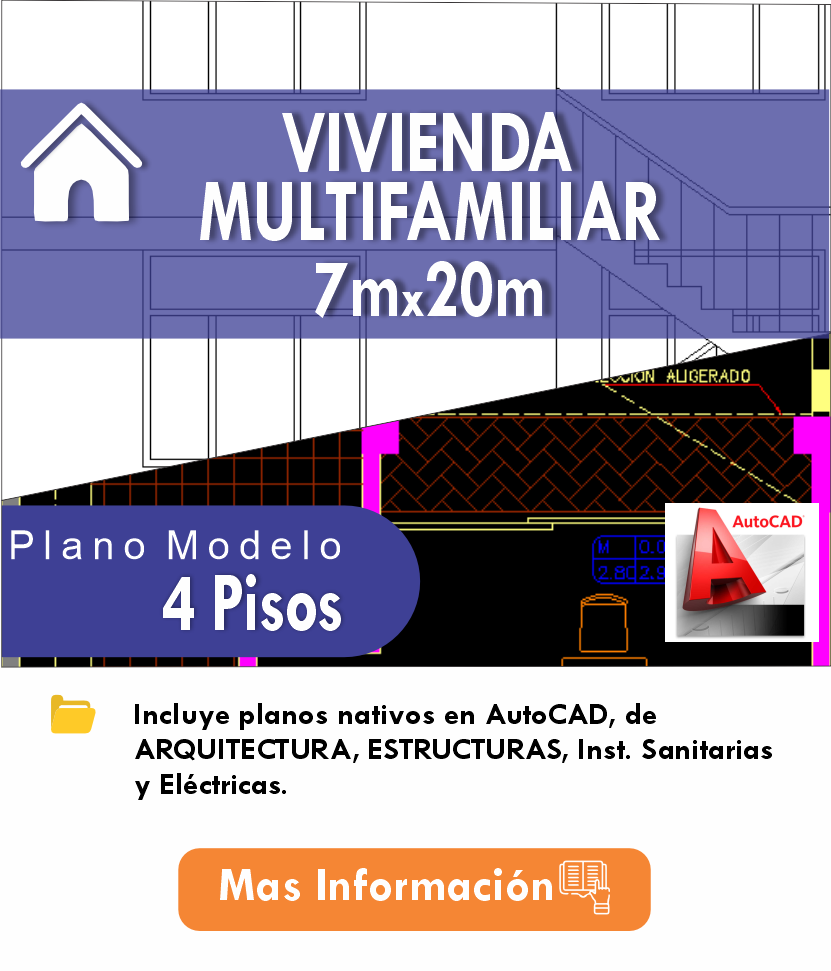 PLANOS MODELO 016_VIV. MULTIFAMILIAR 7mx20m (4 pisos)