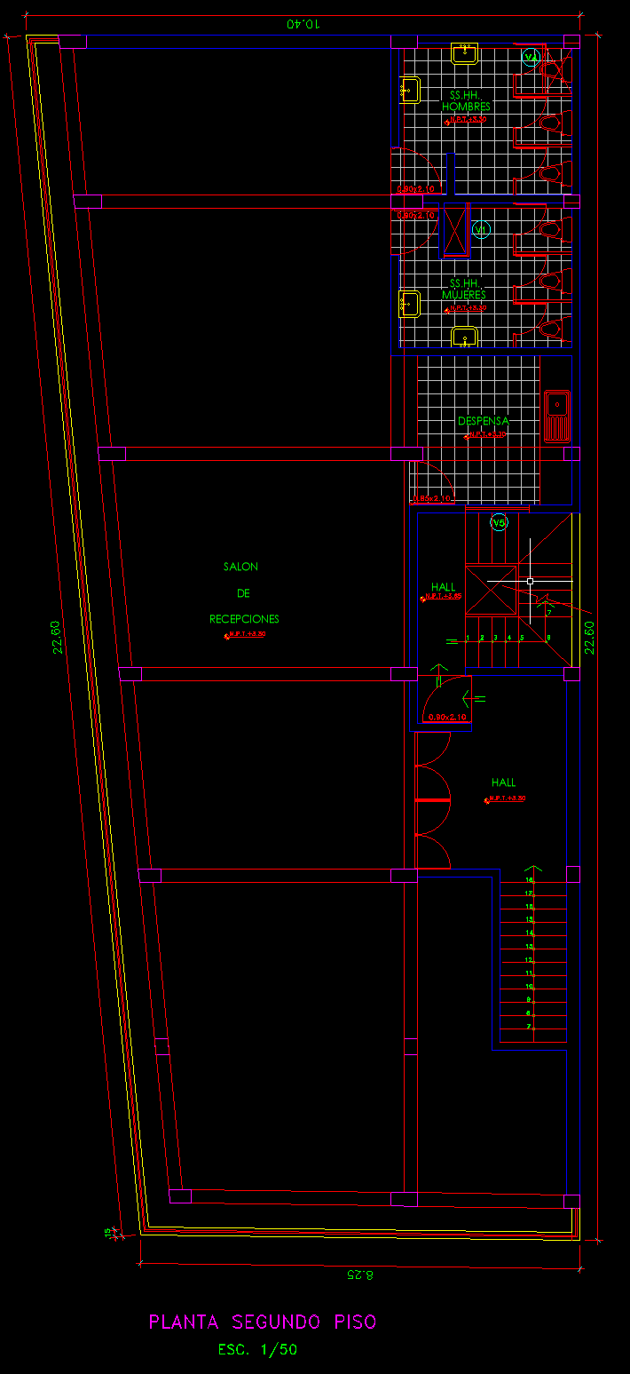 PLANOS MODELO 003_VIV-COMERCIO 8mx22.6m (4 pisos) - Imagen 3